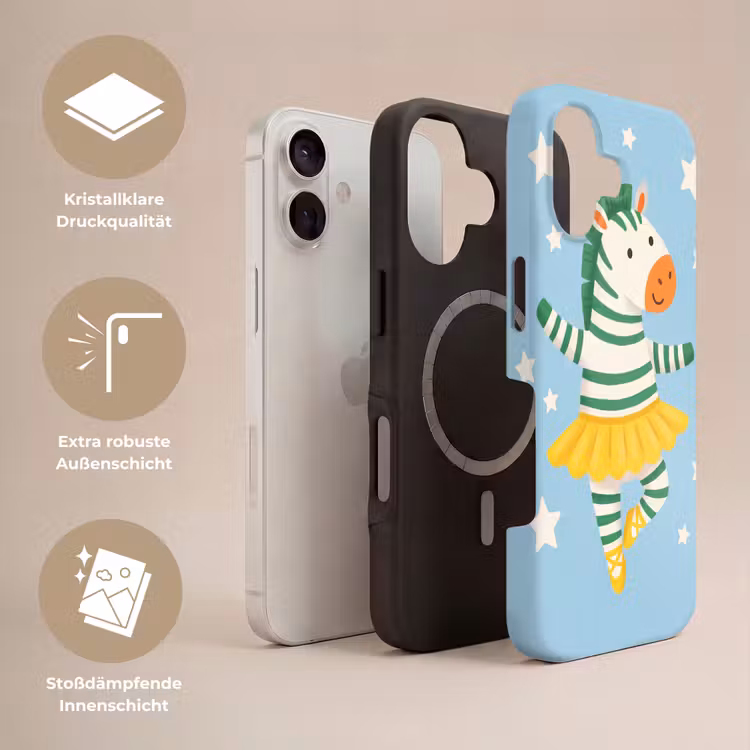 Handyhülle Toughcase - Tiere – Tanz – Illustration – Kinderzimmer – Sterne — 3
