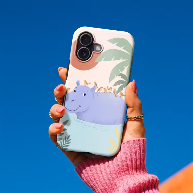 Handyhülle Toughcase - Tiere – Vogel – Wasser – Natur – Illustration — 2