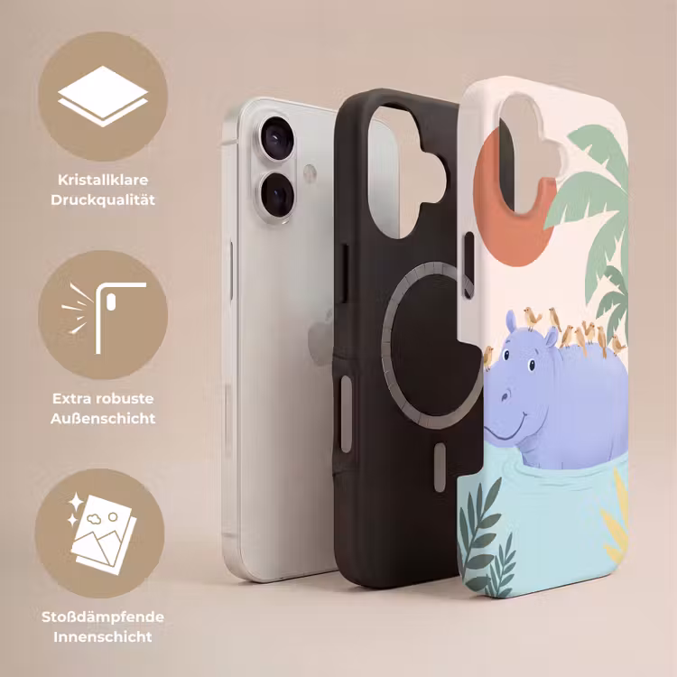 Handyhülle Toughcase - Tiere – Vogel – Wasser – Natur – Illustration — 3