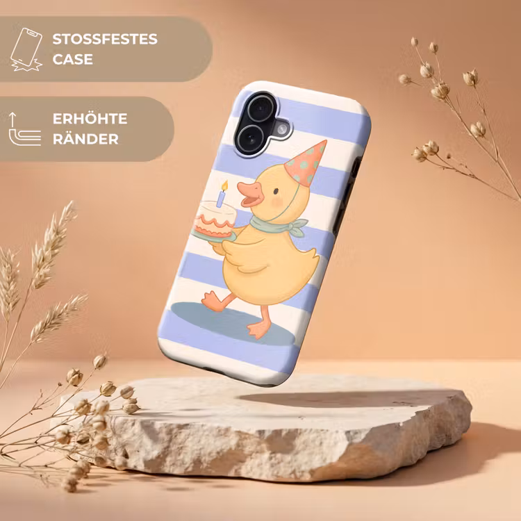 Handyhülle Toughcase - Vogel – Fest – Torte – Kinder – Illustration — 5