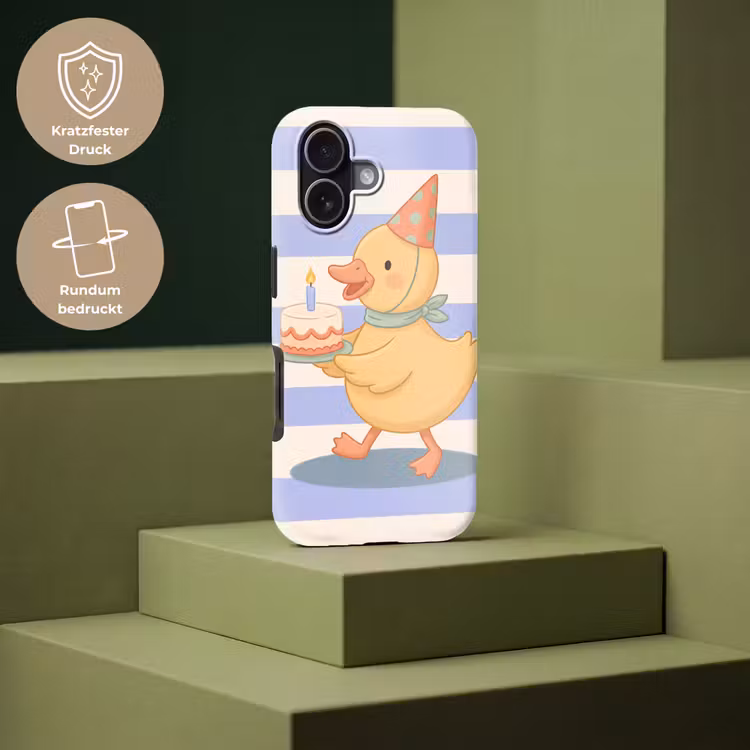 Handyhülle Toughcase - Vogel – Fest – Torte – Kinder – Illustration — 7