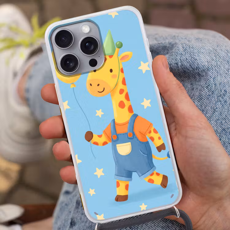 Handyhülle mit Band - Tiere – Giraffe – Luftballon – Party – Kinderzimmer — 2