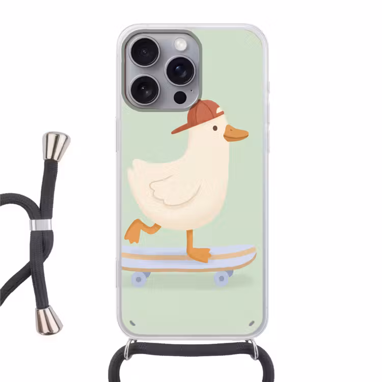 Handyhülle mit Band - Vogel – Skateboard – Tiere – Cartoon – Verspielt — 1