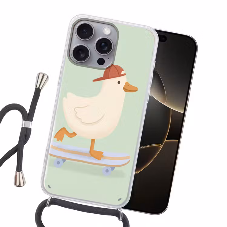 Handyhülle mit Band - Vogel – Skateboard – Tiere – Cartoon – Verspielt — 5