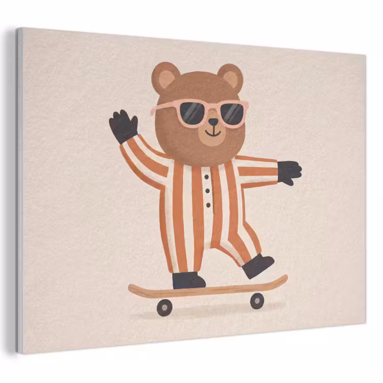 Akustikbild - Tiere – Skateboard – Spiel – Zeichentrick – Rosa — 1
