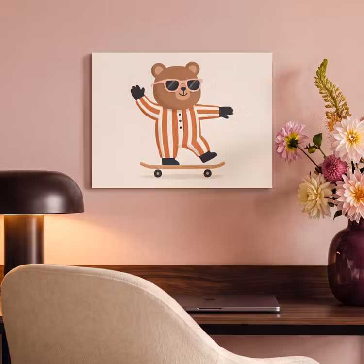 Akustikbild - Tiere – Skateboard – Spiel – Zeichentrick – Rosa — 6