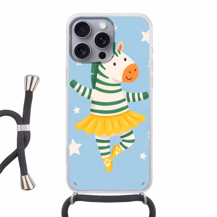 Handyhülle mit Band - Tiere – Tanz – Illustration – Kinderzimmer – Sterne — 1