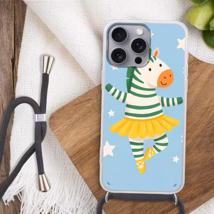 Handyhülle mit Band - Tiere – Tanz – Illustration – Kinderzimmer – Sterne — 3