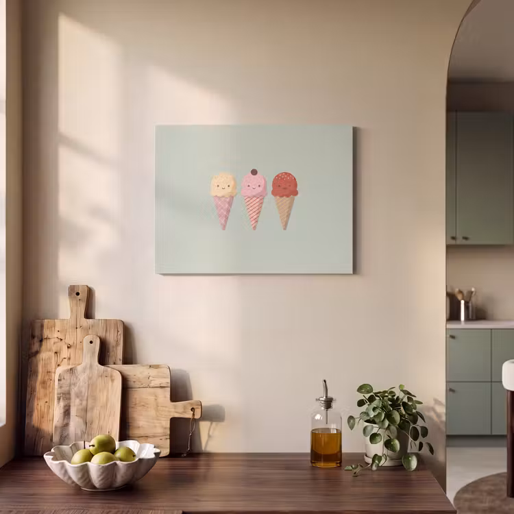 Akustikbild - Eis – Eistüten – Essen – Illustration – Fröhlich — 4