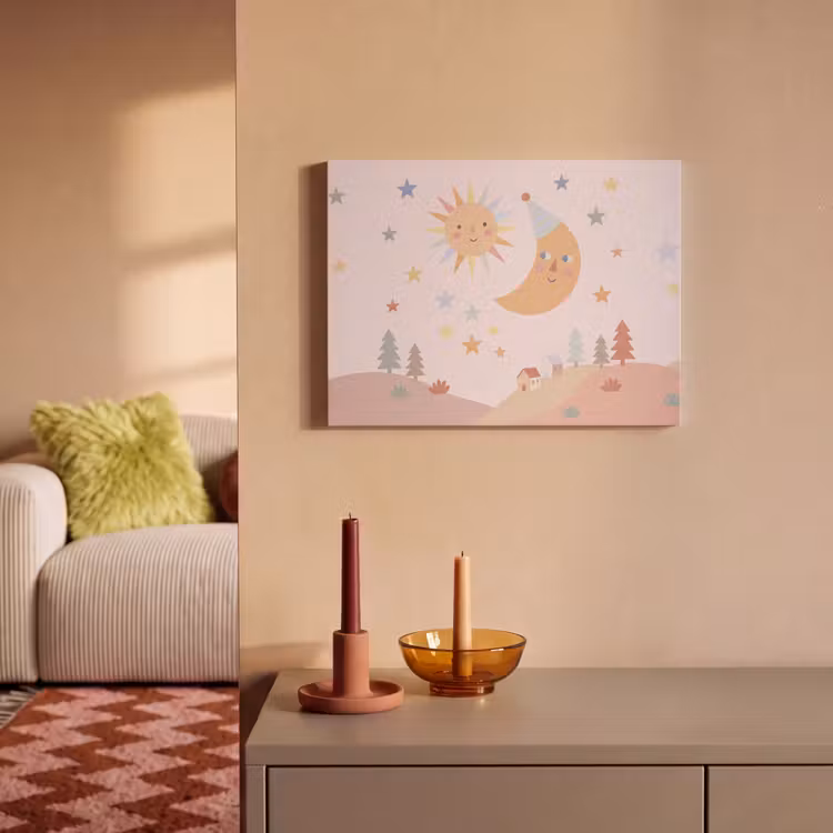Akustikbild - Sonne – Mond – Sterne – Kinderzimmer – Pastell — 2