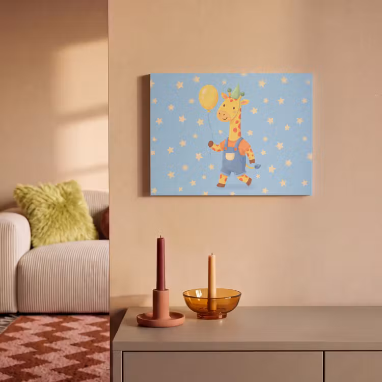 Akustikbild - Tiere – Giraffe – Luftballon – Party – Kinderzimmer — 2