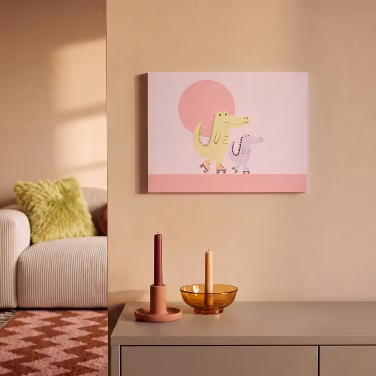 Akustikbild - Tiere – Skaten – Illustration – Verspielt – Rosa — 2