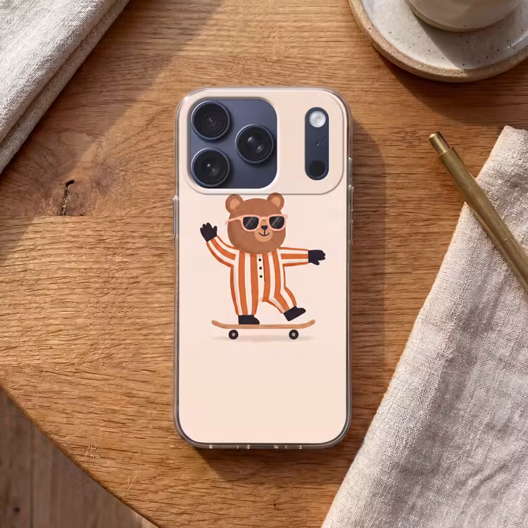 Handyhülle - Tiere – Skateboard – Spiel – Zeichentrick – Rosa — 2