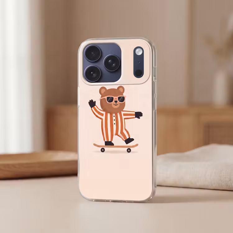 Handyhülle - Tiere – Skateboard – Spiel – Zeichentrick – Rosa — 3