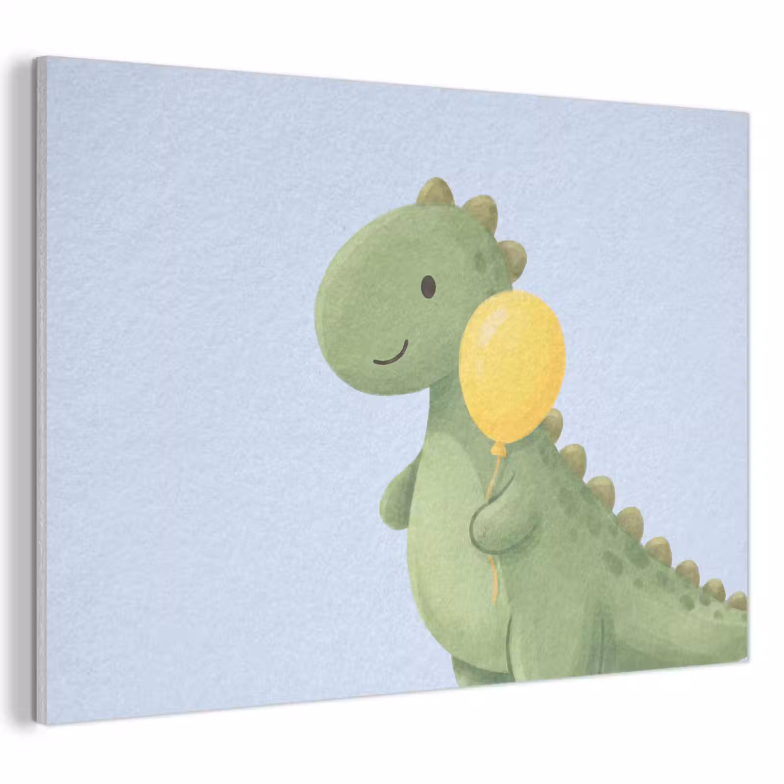 Akustikbild - Dinosaurier – Luftballon – Kinderzimmer – Illustration – Grün — 1