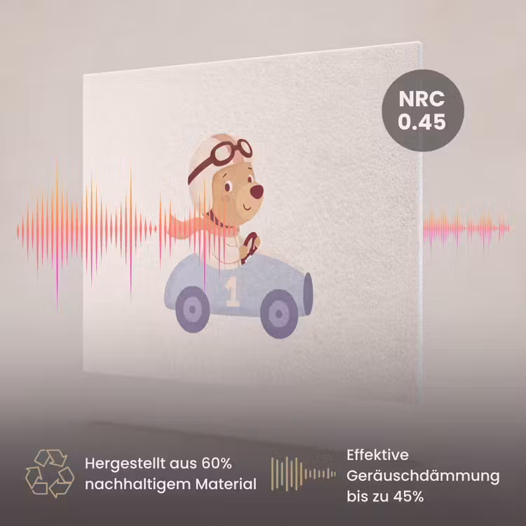 Akustikbild - Bär – Auto – Kinderzimmer – Cartoon – Verspielt — 3