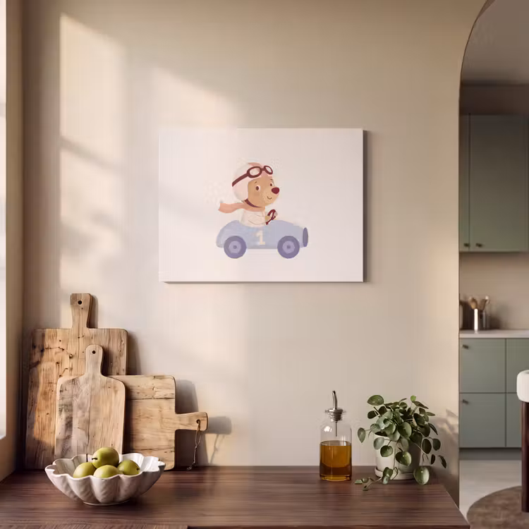Akustikbild - Bär – Auto – Kinderzimmer – Cartoon – Verspielt — 4