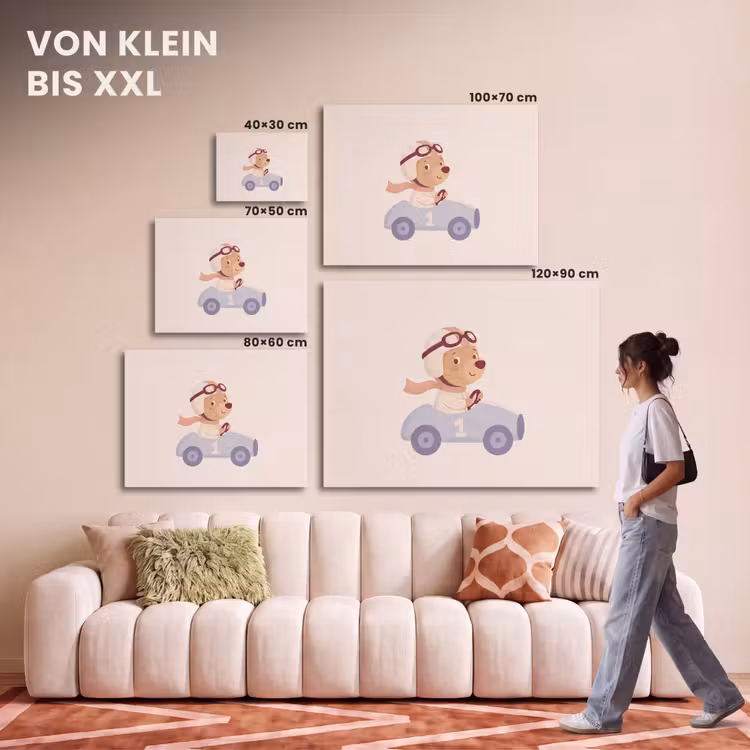 Akustikbild - Bär – Auto – Kinderzimmer – Cartoon – Verspielt — 7