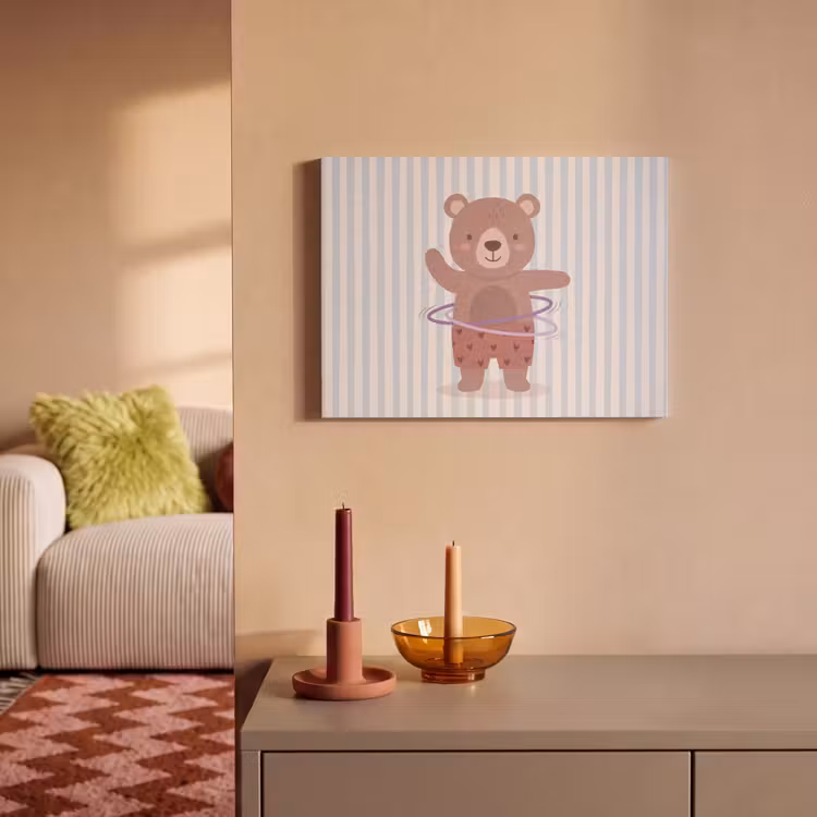 Akustikbild - Bär – Reifen – Kinderzimmer – Illustration – Braun — 2