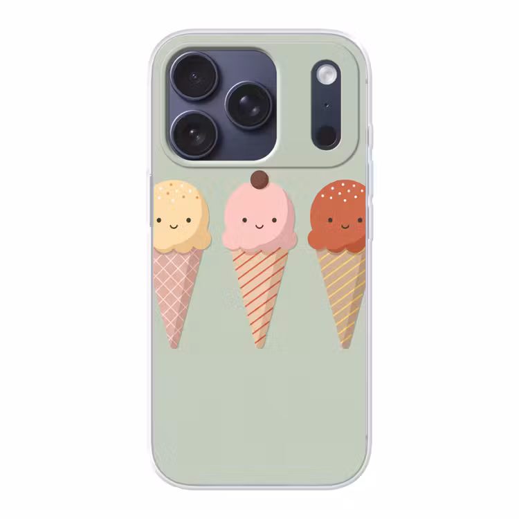 Handyhülle - Eis – Eistüten – Essen – Illustration – Fröhlich — 1