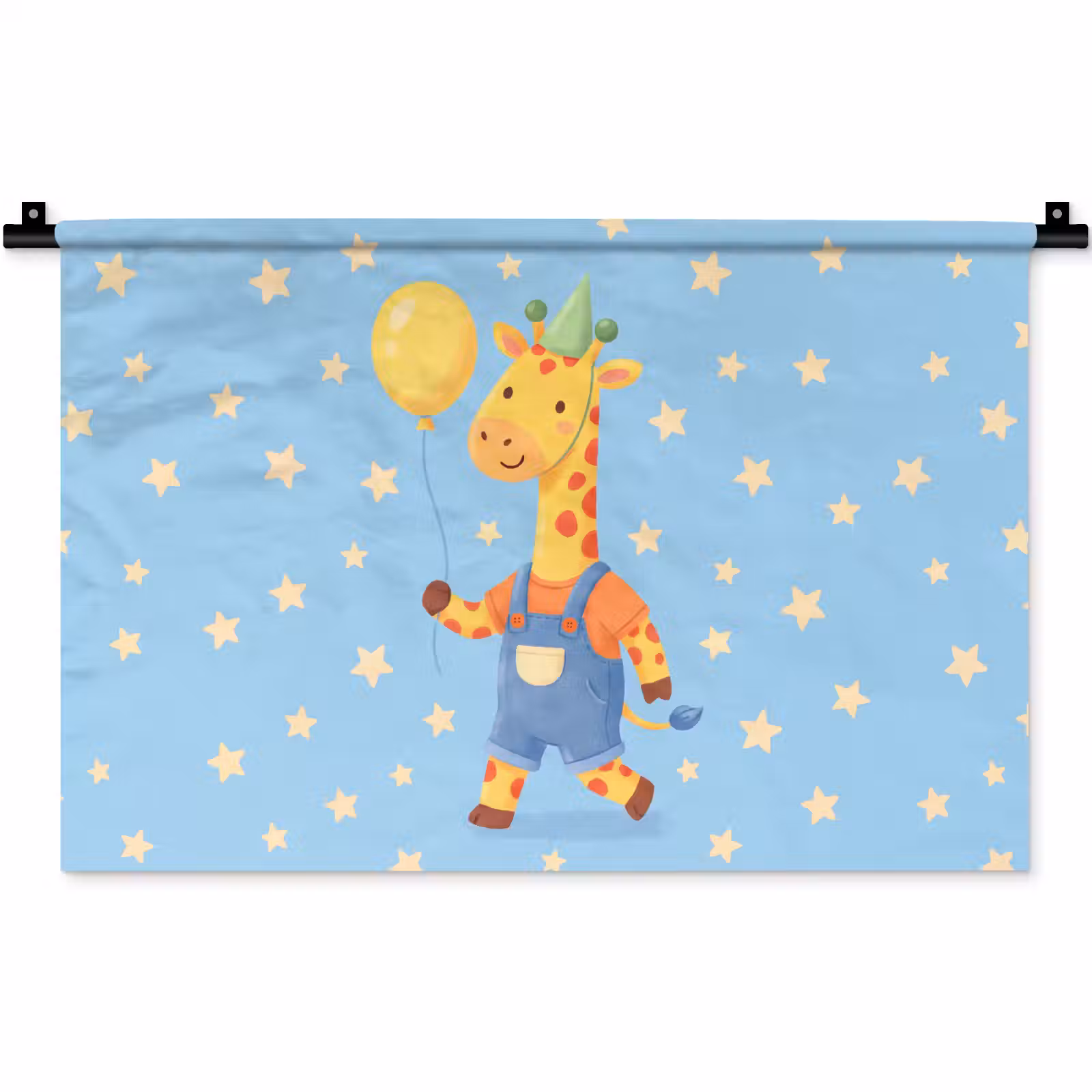 Wandteppich - Tiere – Giraffe – Luftballon – Party – Kinderzimmer — 1