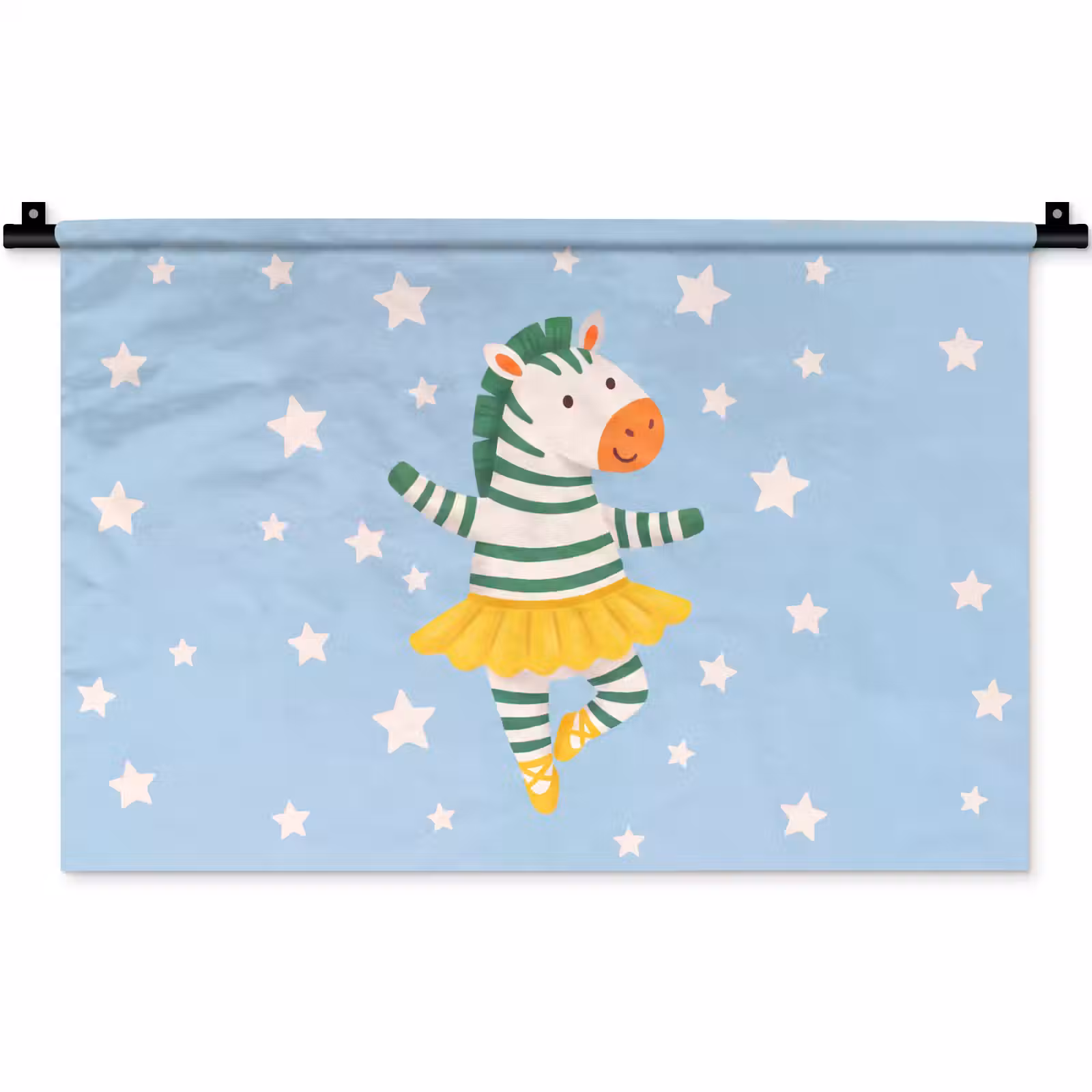 Wandteppich - Tiere – Tanz – Illustration – Kinderzimmer – Sterne — 1