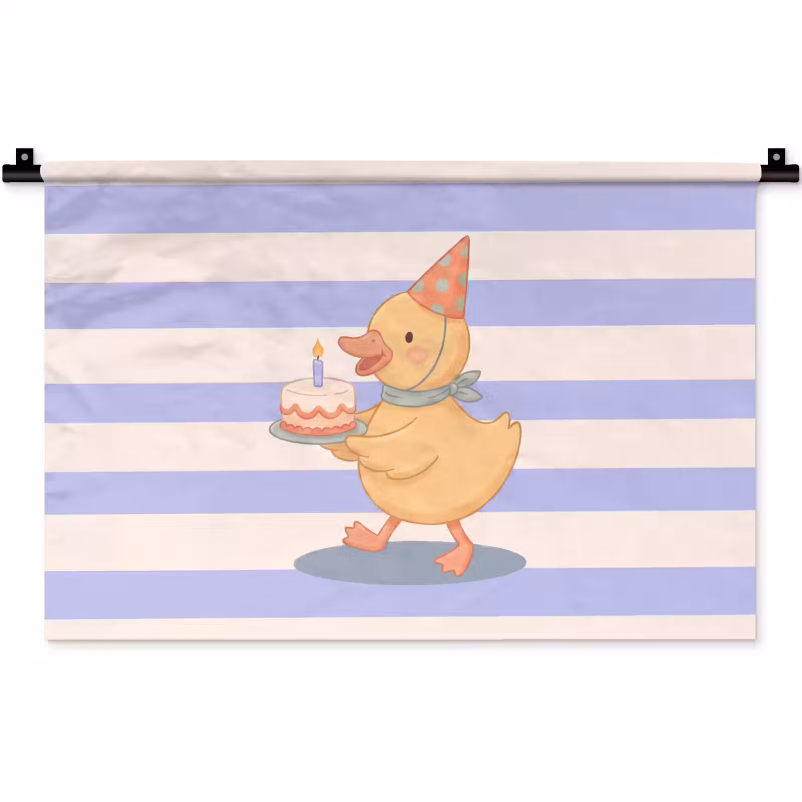 Wandteppich - Vogel – Fest – Torte – Kinder – Illustration — 1
