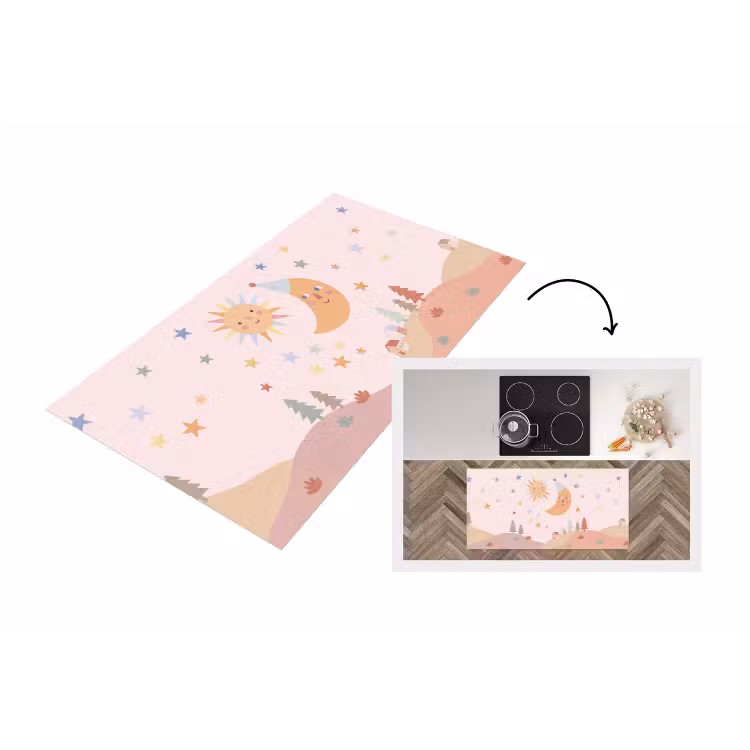 Küchenläufer - Sonne – Mond – Sterne – Kinderzimmer – Pastell — 1