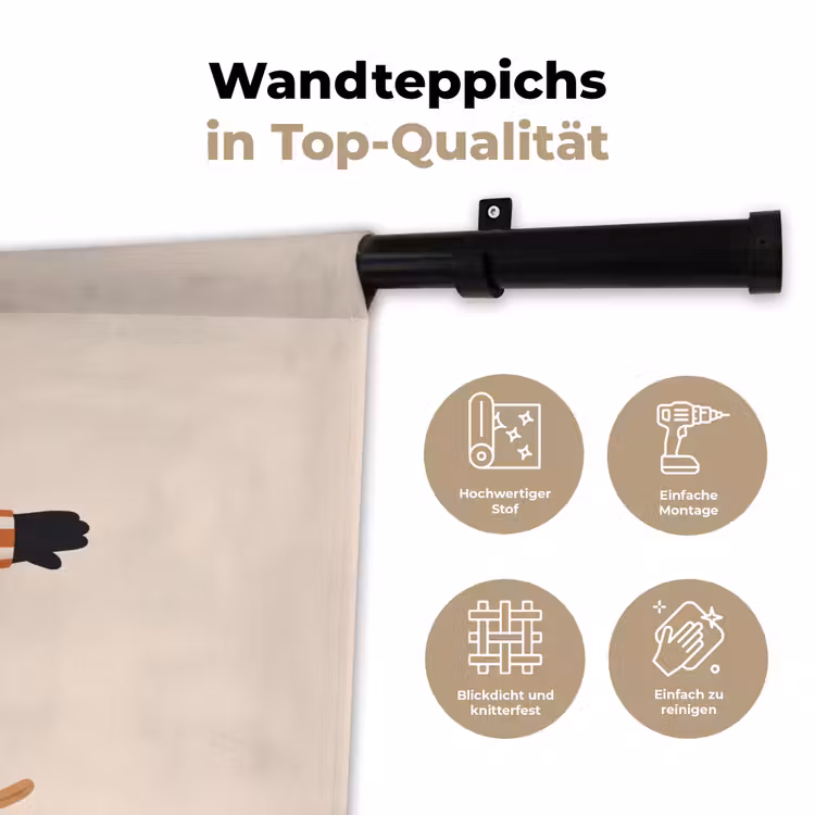 Wandteppich - Tiere – Skateboard – Spiel – Zeichentrick – Rosa — 7