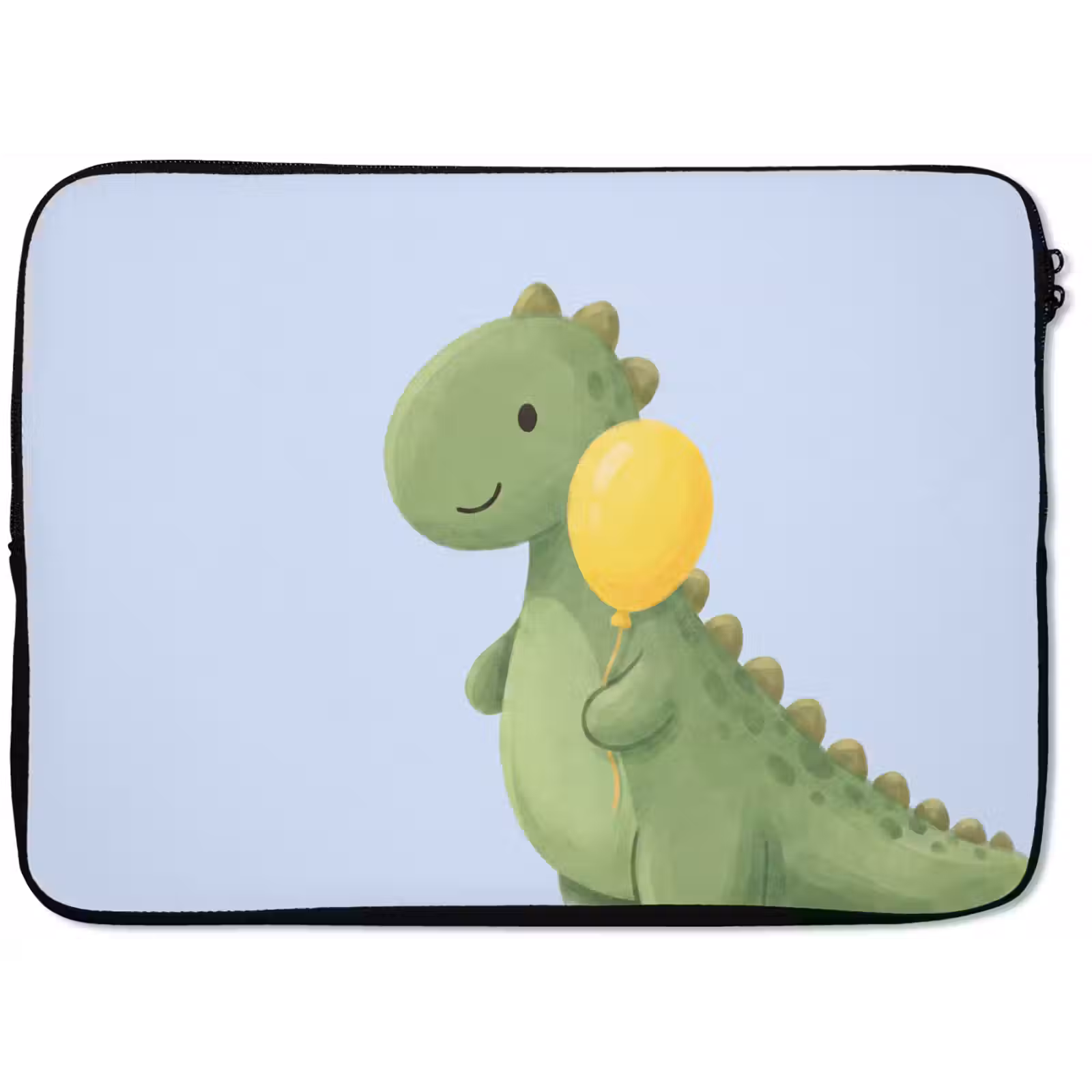 Laptop hülle - Dinosaurier – Luftballon – Kinderzimmer – Illustration – Grün — 1