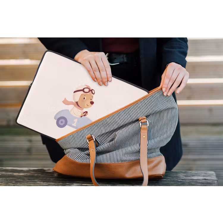 Laptop hülle - Bär – Auto – Kinderzimmer – Cartoon – Verspielt — 4