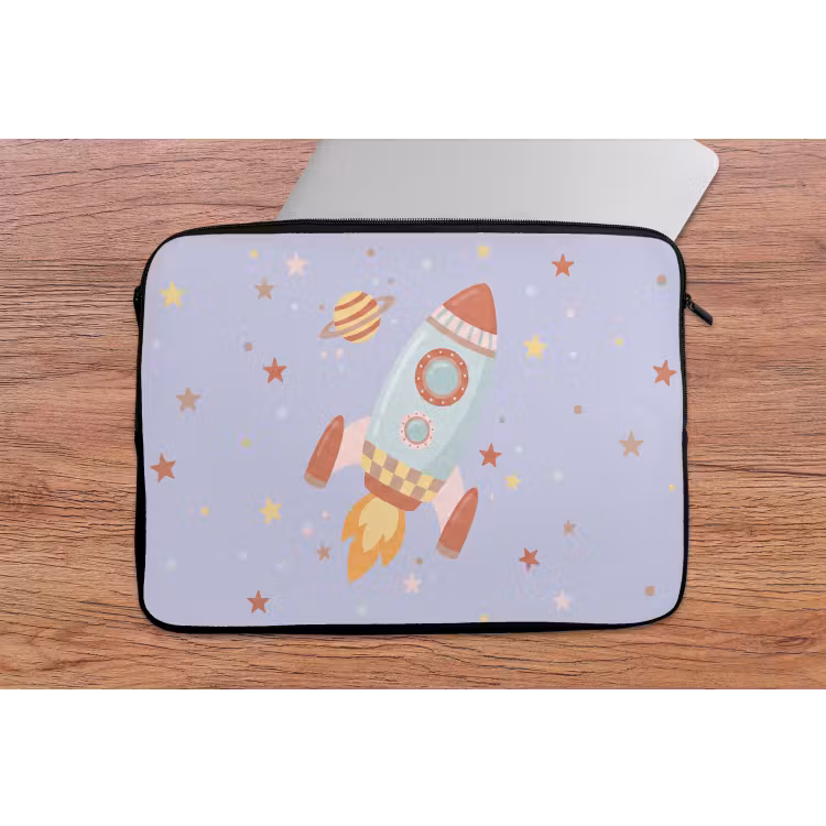 Laptop hülle - Rakete – Weltraum – Planet – Illustration — 2