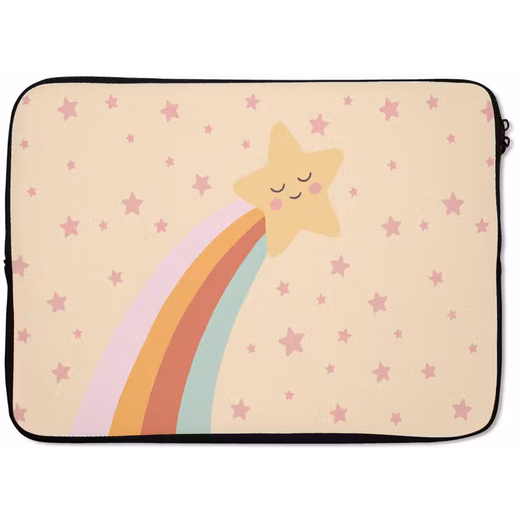 Laptop hülle - Stern – Regenbogen – Nacht – Illustration – Pastell — 1