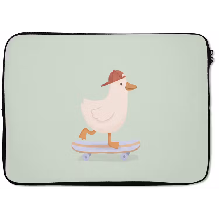 Laptop hülle - Vogel – Skateboard – Tiere – Cartoon – Verspielt — 1