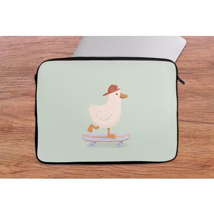 Laptop hülle - Vogel – Skateboard – Tiere – Cartoon – Verspielt — 2