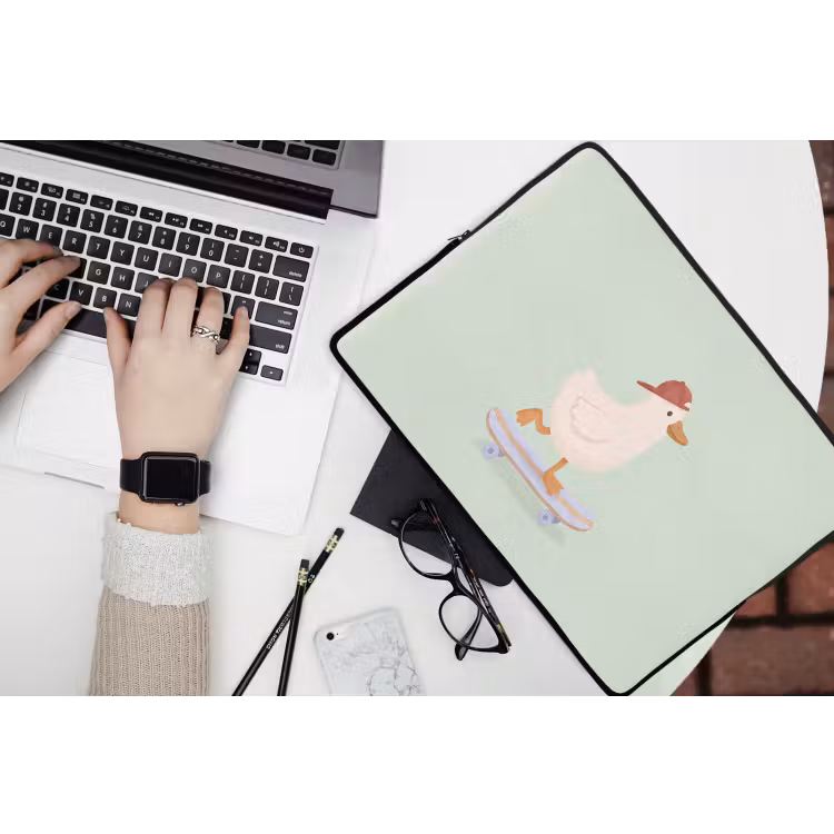 Laptop hülle - Vogel – Skateboard – Tiere – Cartoon – Verspielt — 3