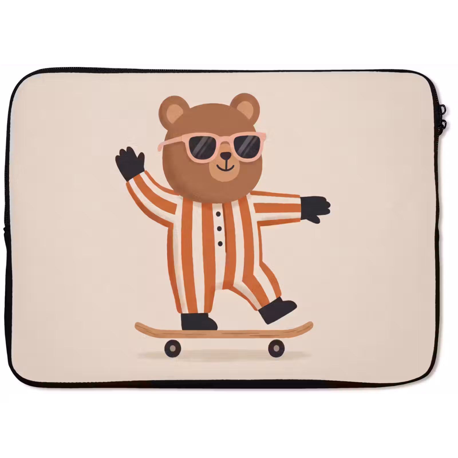 Laptop hülle - Tiere – Skateboard – Spiel – Zeichentrick – Rosa — 1