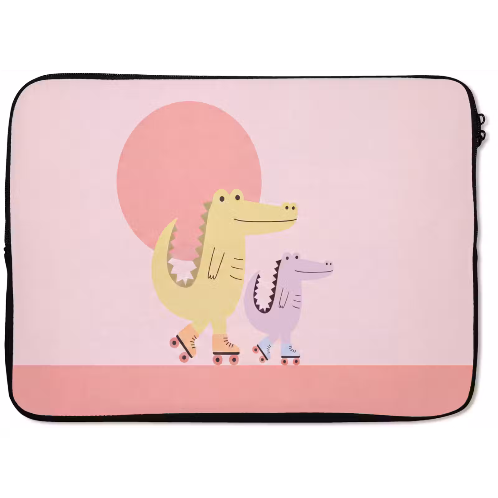 Laptop hülle - Tiere – Skaten – Illustration – Verspielt – Rosa — 1