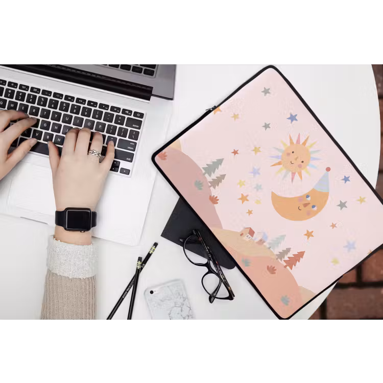 Laptop hülle - Sonne – Mond – Sterne – Kinderzimmer – Pastell — 3