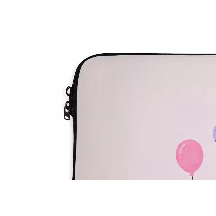 Laptop hülle - Tiere – Fahrrad – Freundschaft – Illustration – Rosa — 5