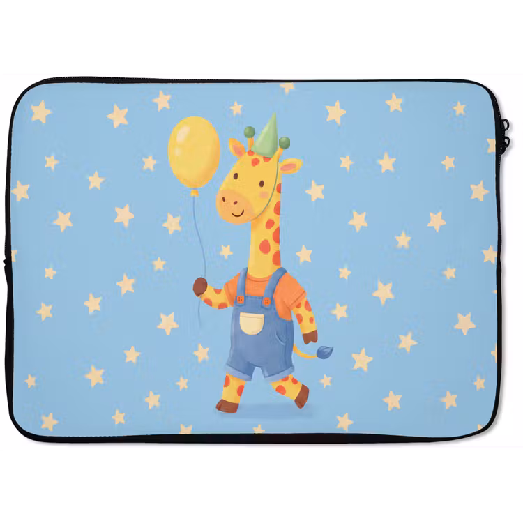 Laptop hülle - Tiere – Giraffe – Luftballon – Party – Kinderzimmer — 1
