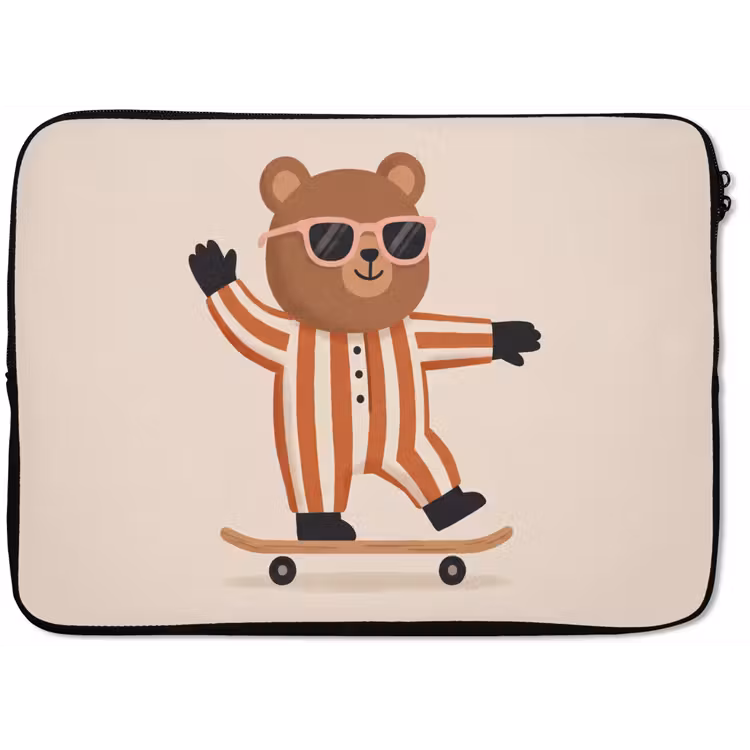 Laptop hülle - Tiere – Skateboard – Spiel – Zeichentrick – Rosa — 1