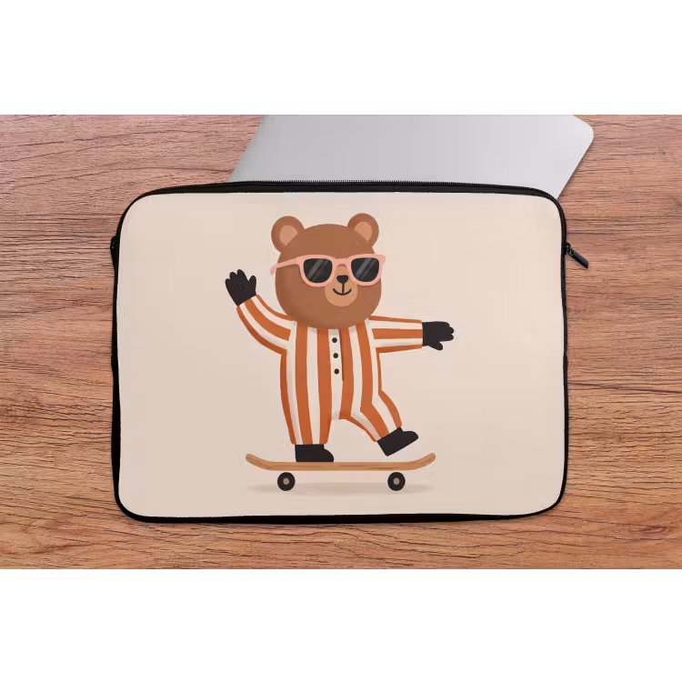 Laptop hülle - Tiere – Skateboard – Spiel – Zeichentrick – Rosa — 2