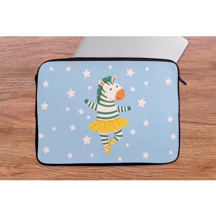 Laptop hülle - Tiere – Tanz – Illustration – Kinderzimmer – Sterne — 2