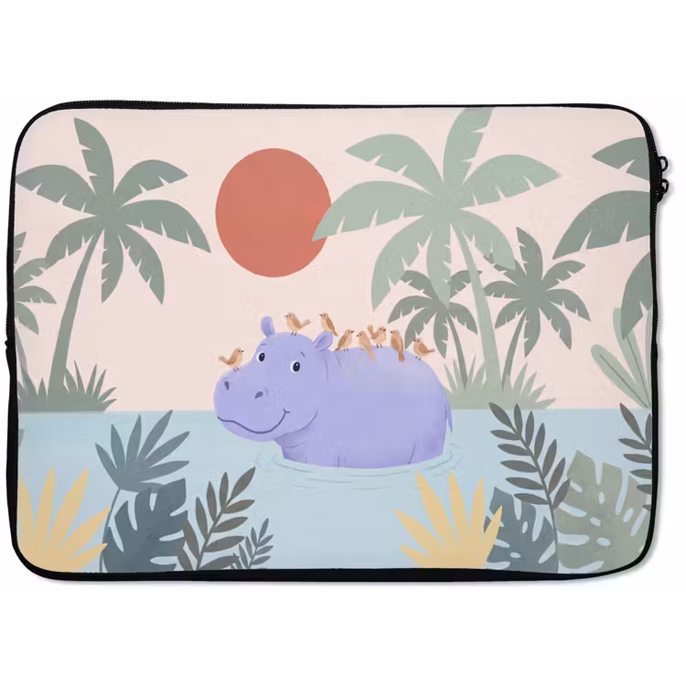 Laptop hülle - Tiere – Vogel – Wasser – Natur – Illustration — 1