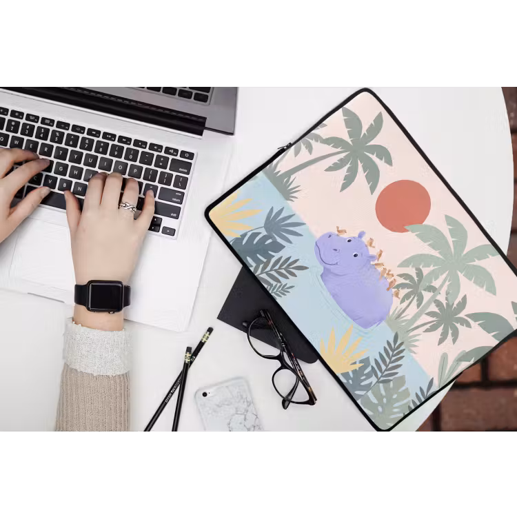 Laptop hülle - Tiere – Vogel – Wasser – Natur – Illustration — 3
