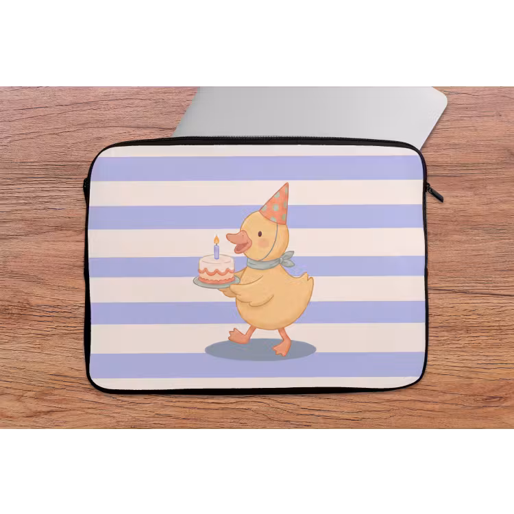 Laptop hülle - Vogel – Fest – Torte – Kinder – Illustration — 2
