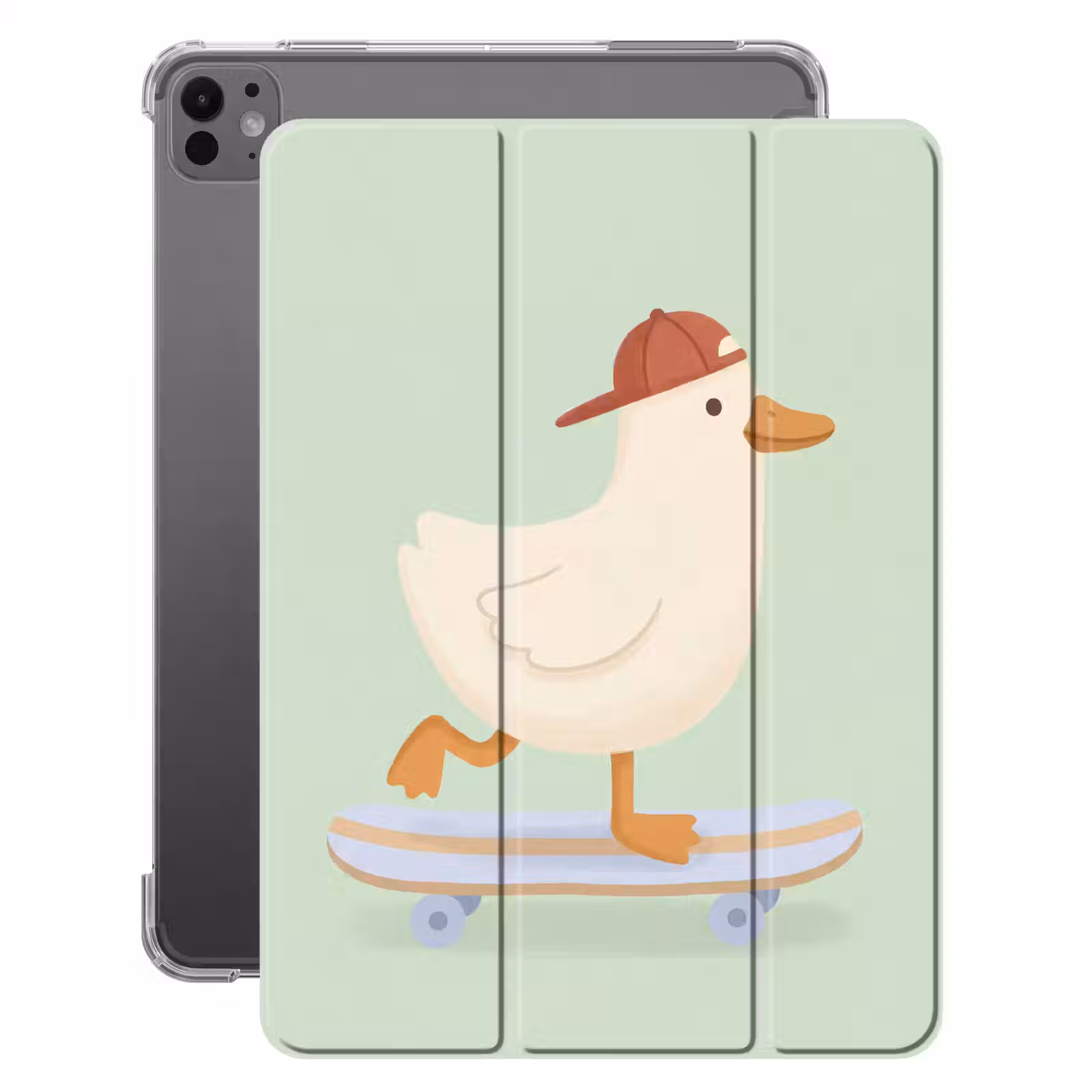 Vogel – Skateboard – Tiere – Cartoon – Verspielt — 1