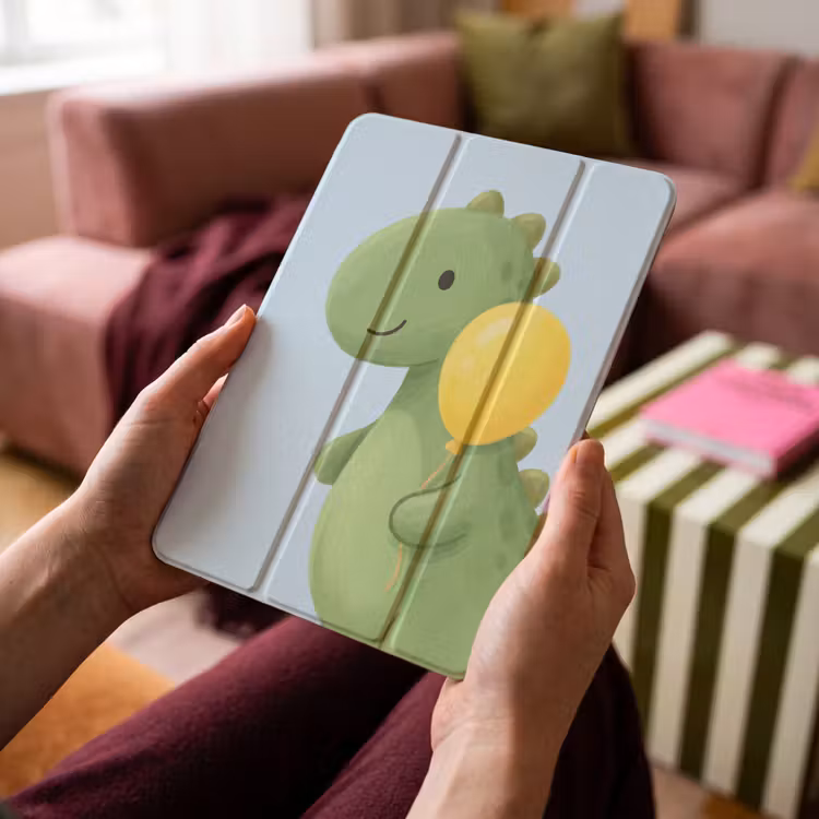 Dinosaurier – Luftballon – Kinderzimmer – Illustration – Grün — 4