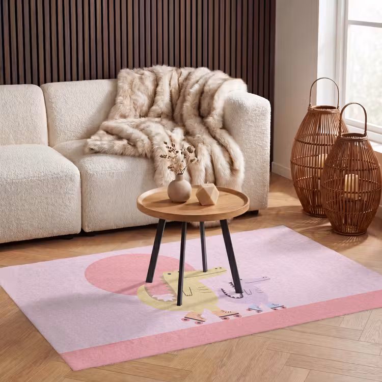 Teppich - Tiere – Skaten – Illustration – Verspielt – Rosa — 3